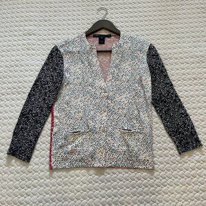 NWOT Marc by Marc Jacobs Punch Pink Multi Punch Pink Cotton Cardigan Size XS